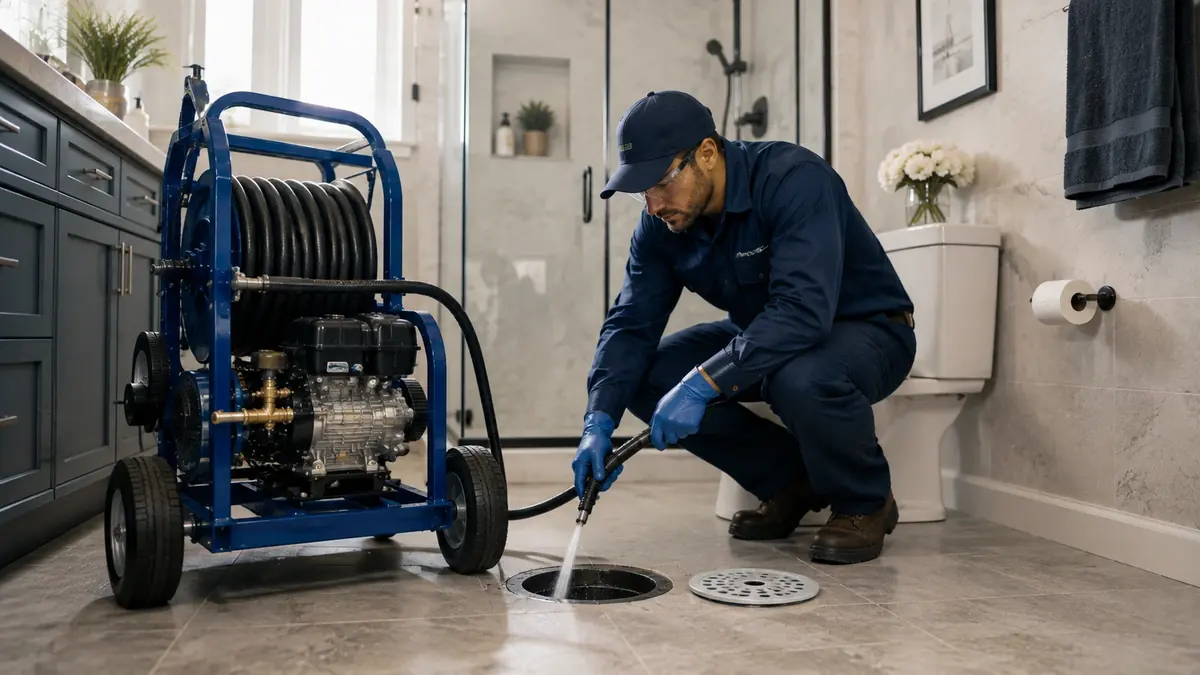 Bathroom Drain Hydro Jetting in North Palm Springs
