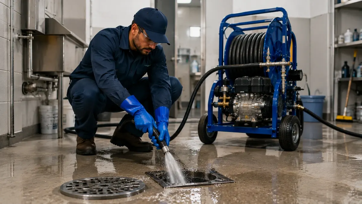 Floor Drain Hydro Jet Cleaning in North Palm Springs