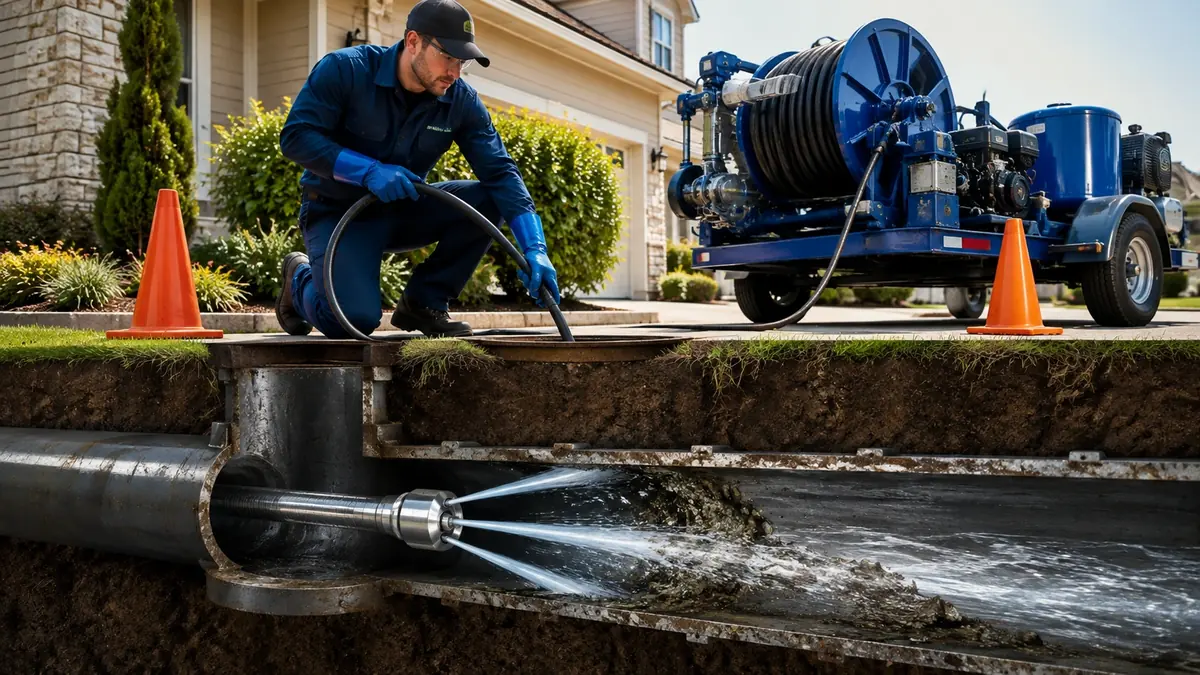 Main Sewer Line Hydro Jet Cleaning in North Palm Springs