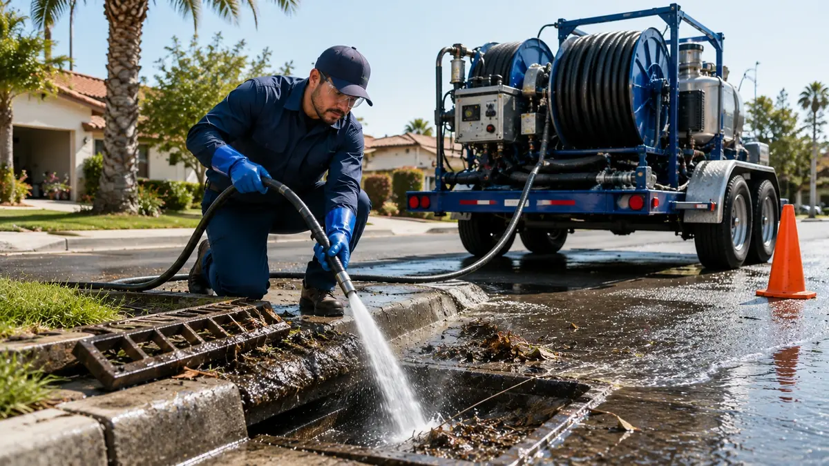 Storm Drain Hydro Jet Cleaning in North Palm Springs